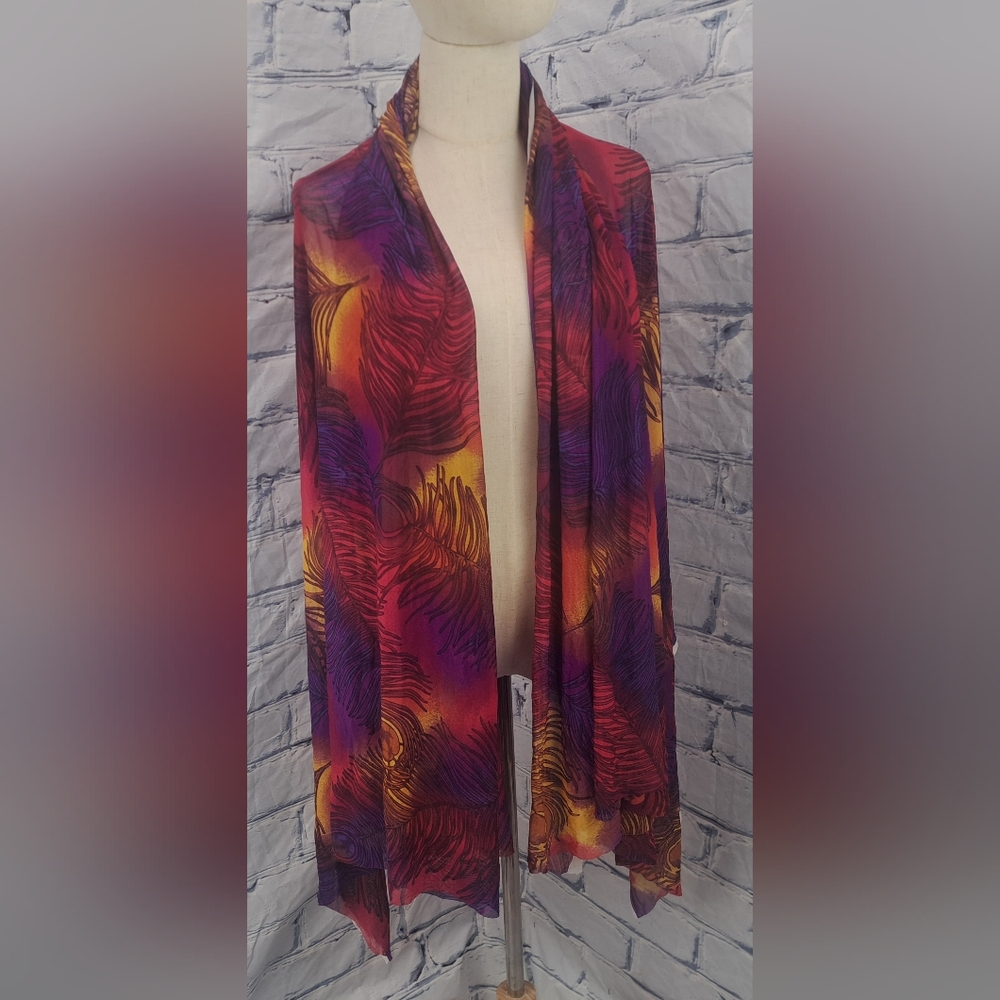 Mantero 1902 Wrap ScarfWrap Vintage 90s 1997 Made in Italy Floral Spa HQ 65"x52"